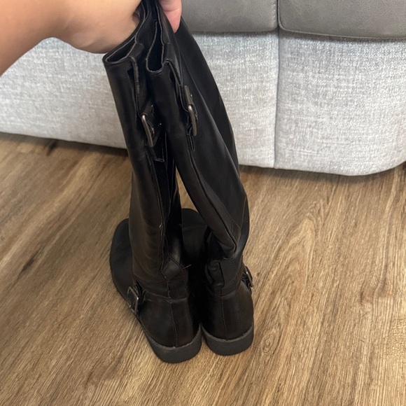 Black Jourdan Leather Knee-High Boots Size 7.5 - Picture 4 of 8